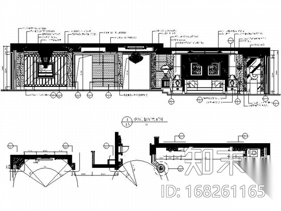 [广州]某豪宅洋房四室两厅样板间室内装修图（含实景）cad施工图下载【ID:168261165】