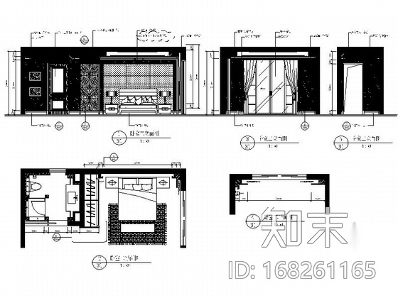 [广州]某豪宅洋房四室两厅样板间室内装修图（含实景）cad施工图下载【ID:168261165】