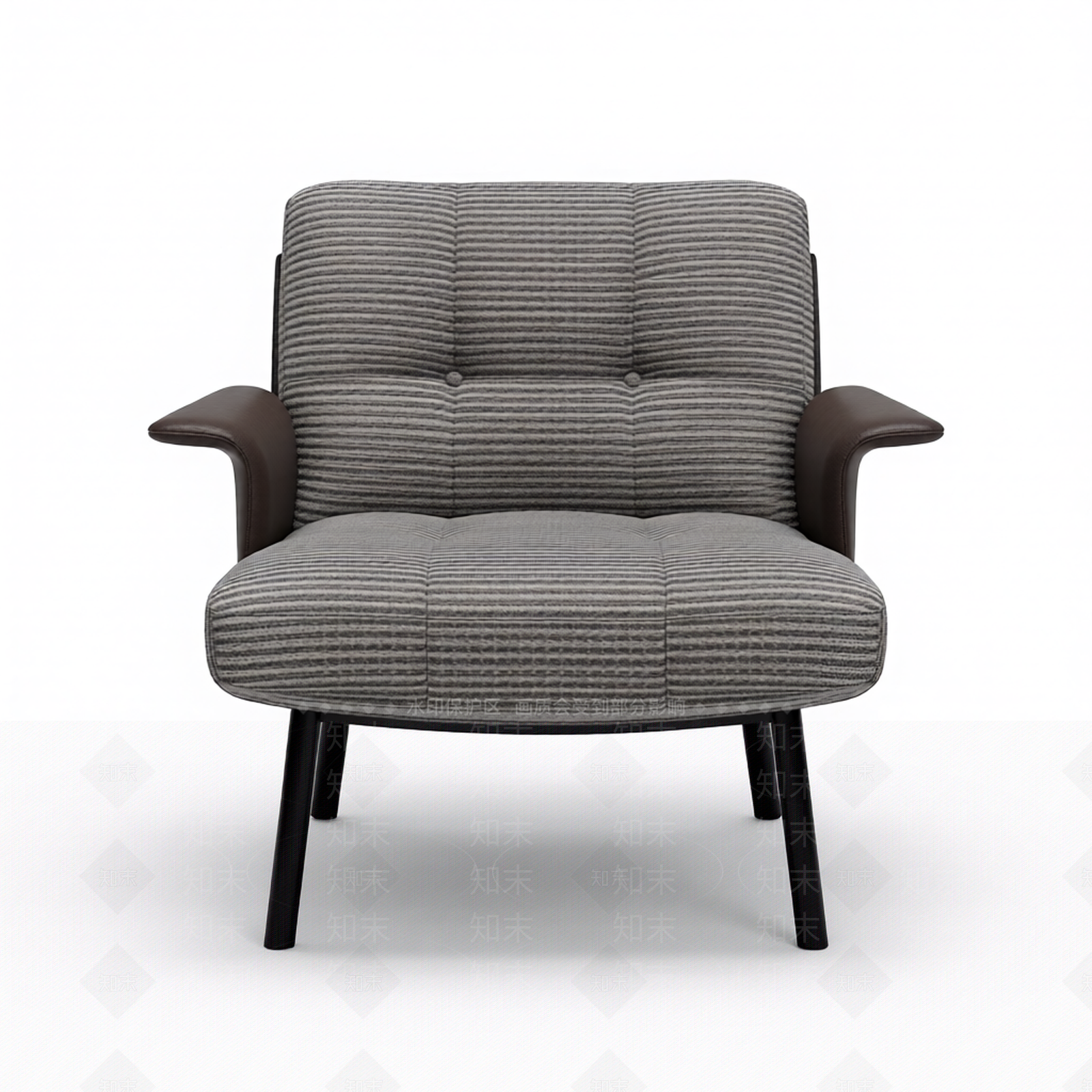 混合材质单人沙发椅3D模型下载【ID:1206200913】