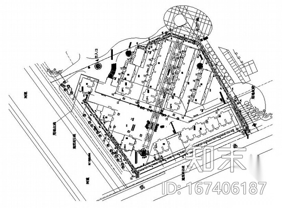 某小区的给排水总平面图施工图下载【ID:167406187】