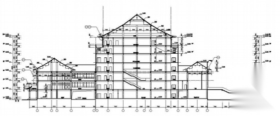 某仿古图书馆建筑设计图建筑方案图施工图下载【ID:165739188】