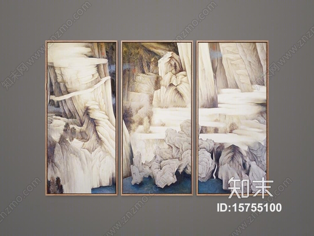 欧式挂画3D模型下载【ID:15755100】