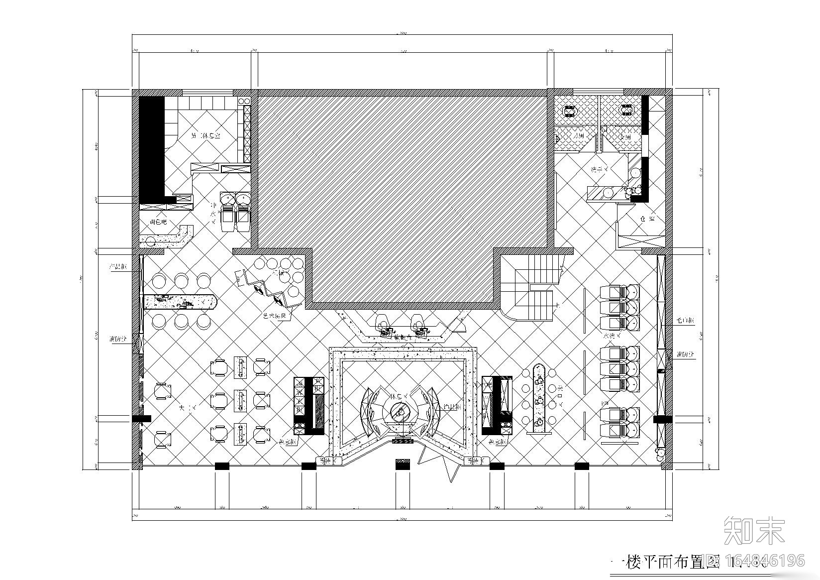 [浙江]海宁丝尚双层美容院设计施工图cad施工图下载【ID:164846196】