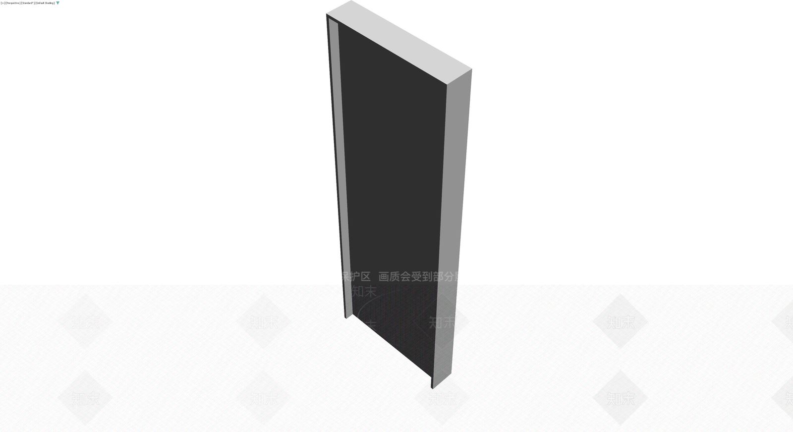 灰模单扇门体3D模型下载【ID:1230787000】