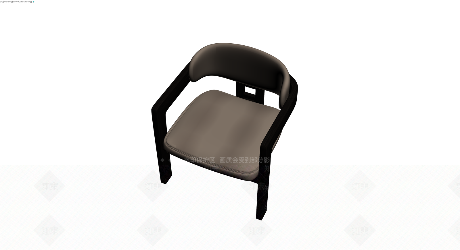 深色框架休闲椅3D模型下载【ID:1229627588】