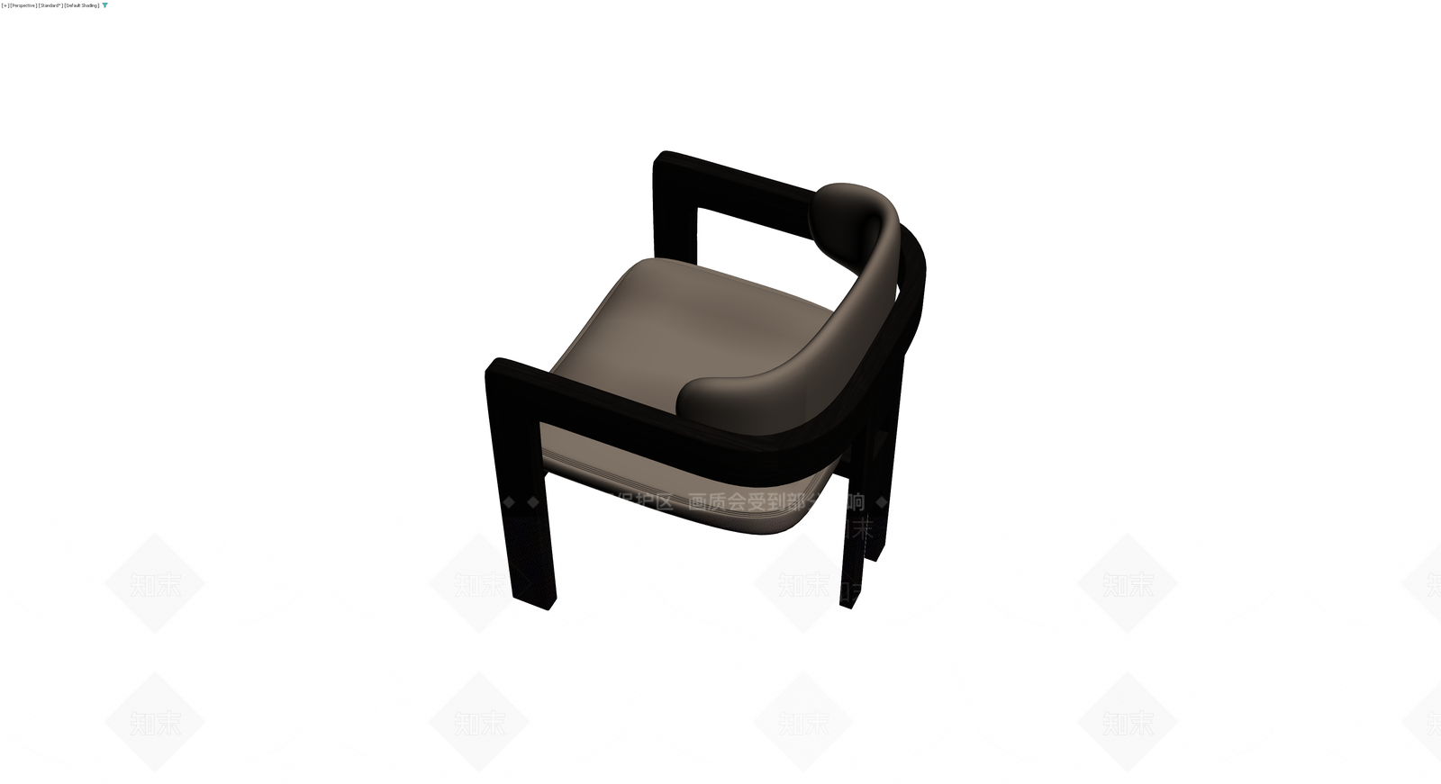 深色框架休闲椅3D模型下载【ID:1229627588】