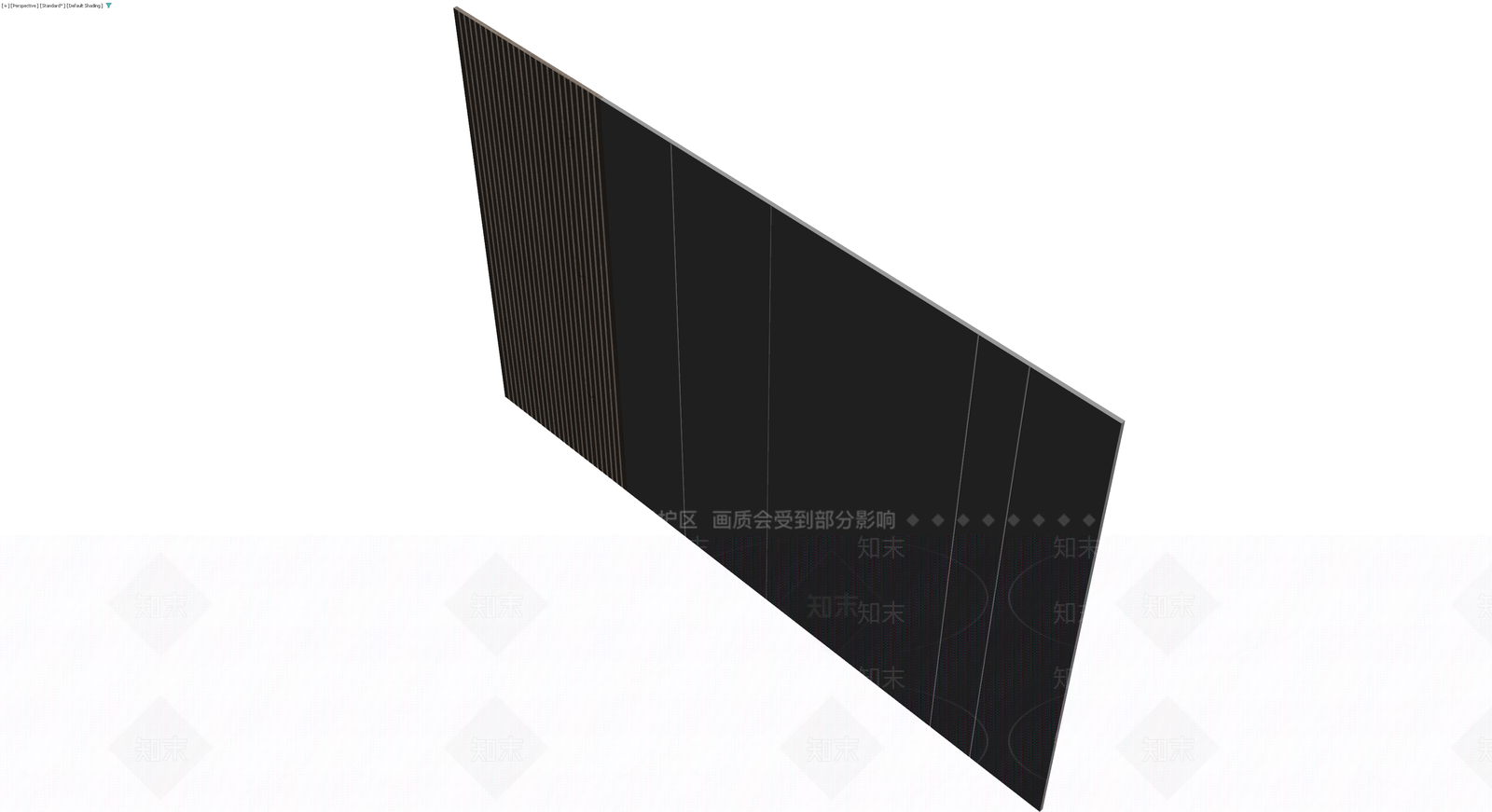 竖条木饰面墙板组件3D模型下载【ID:1230090740】