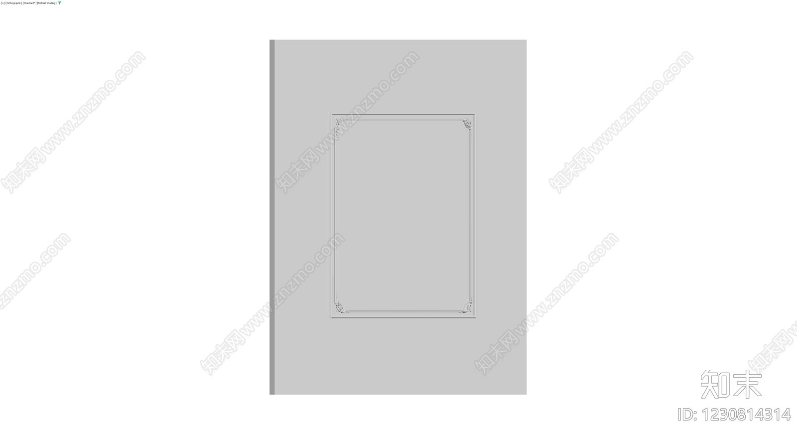 欧式浮雕装饰框3D模型下载【ID:1230814314】