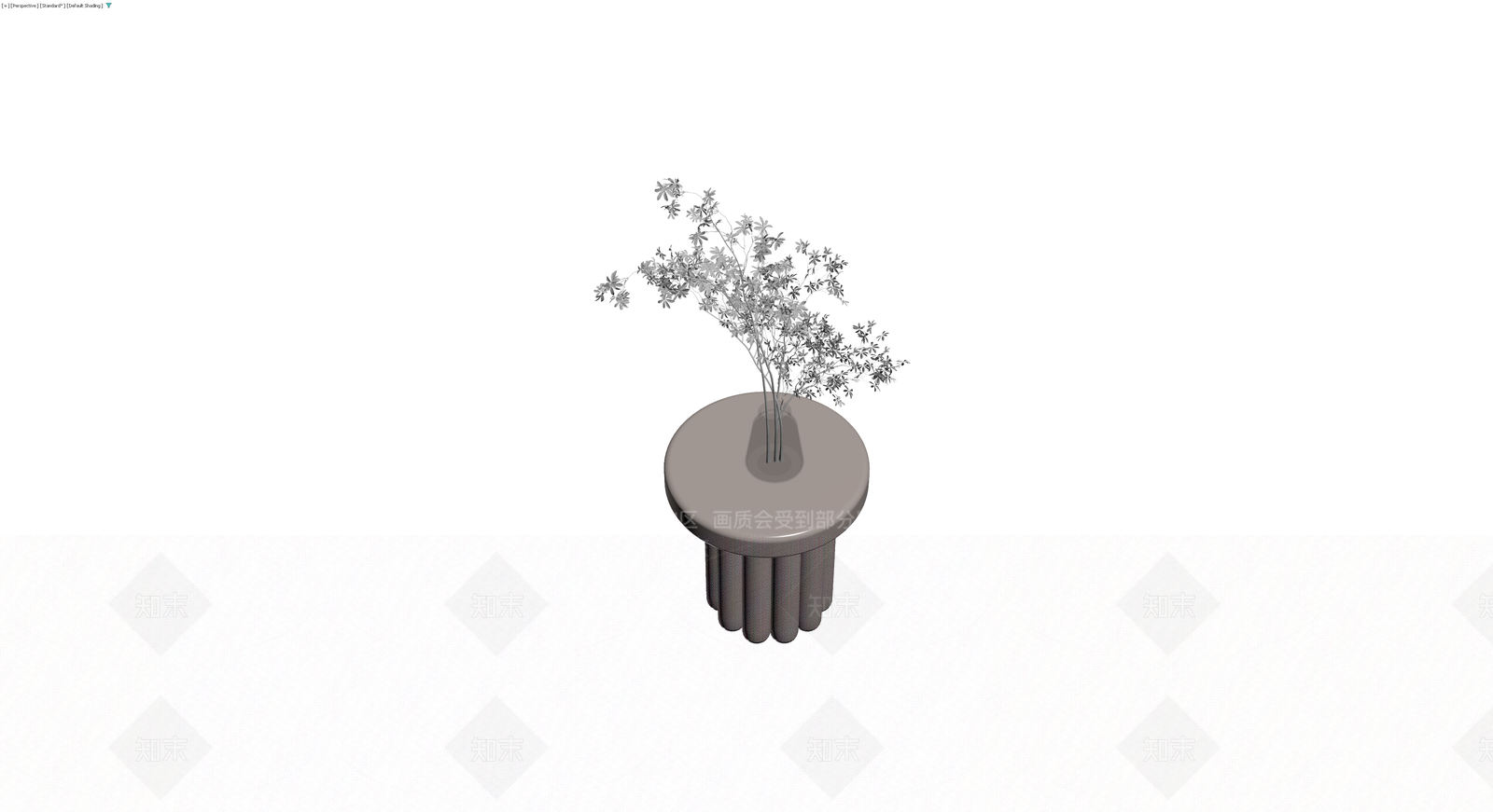 带盆花艺边几组合3D模型下载【ID:1230334983】