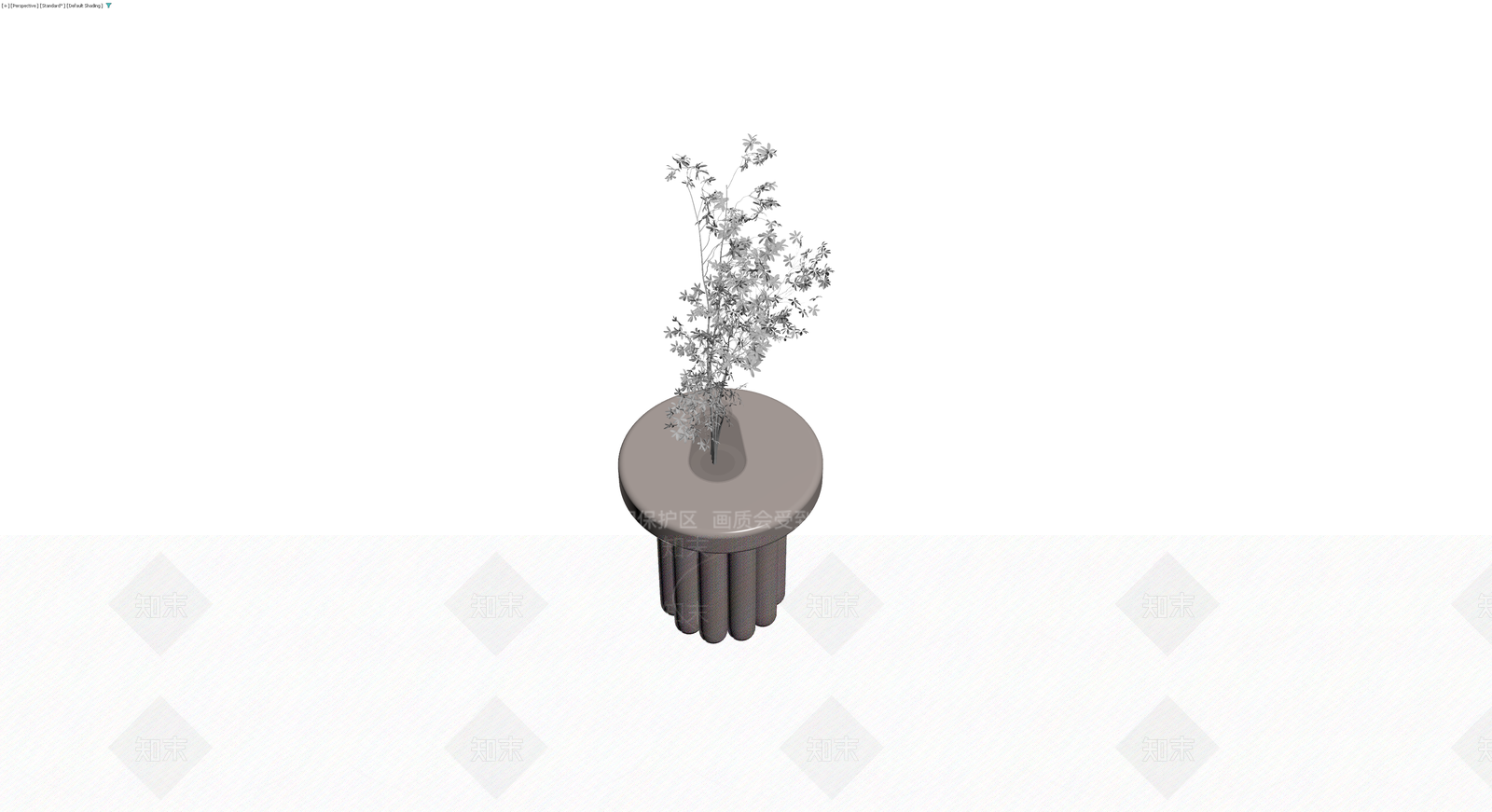 带盆花艺边几组合3D模型下载【ID:1230334983】