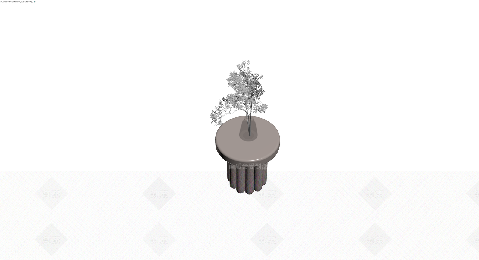 带盆花艺边几组合3D模型下载【ID:1230334983】