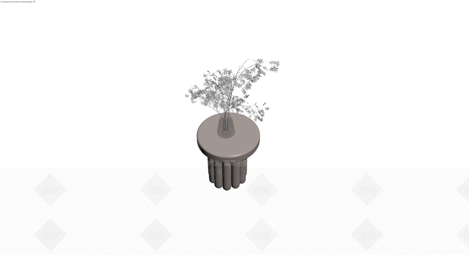 带盆花艺边几组合3D模型下载【ID:1230334983】