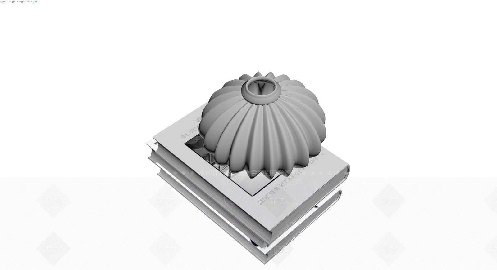 书籍与花瓶组合摆件3D模型下载【ID:1229869414】