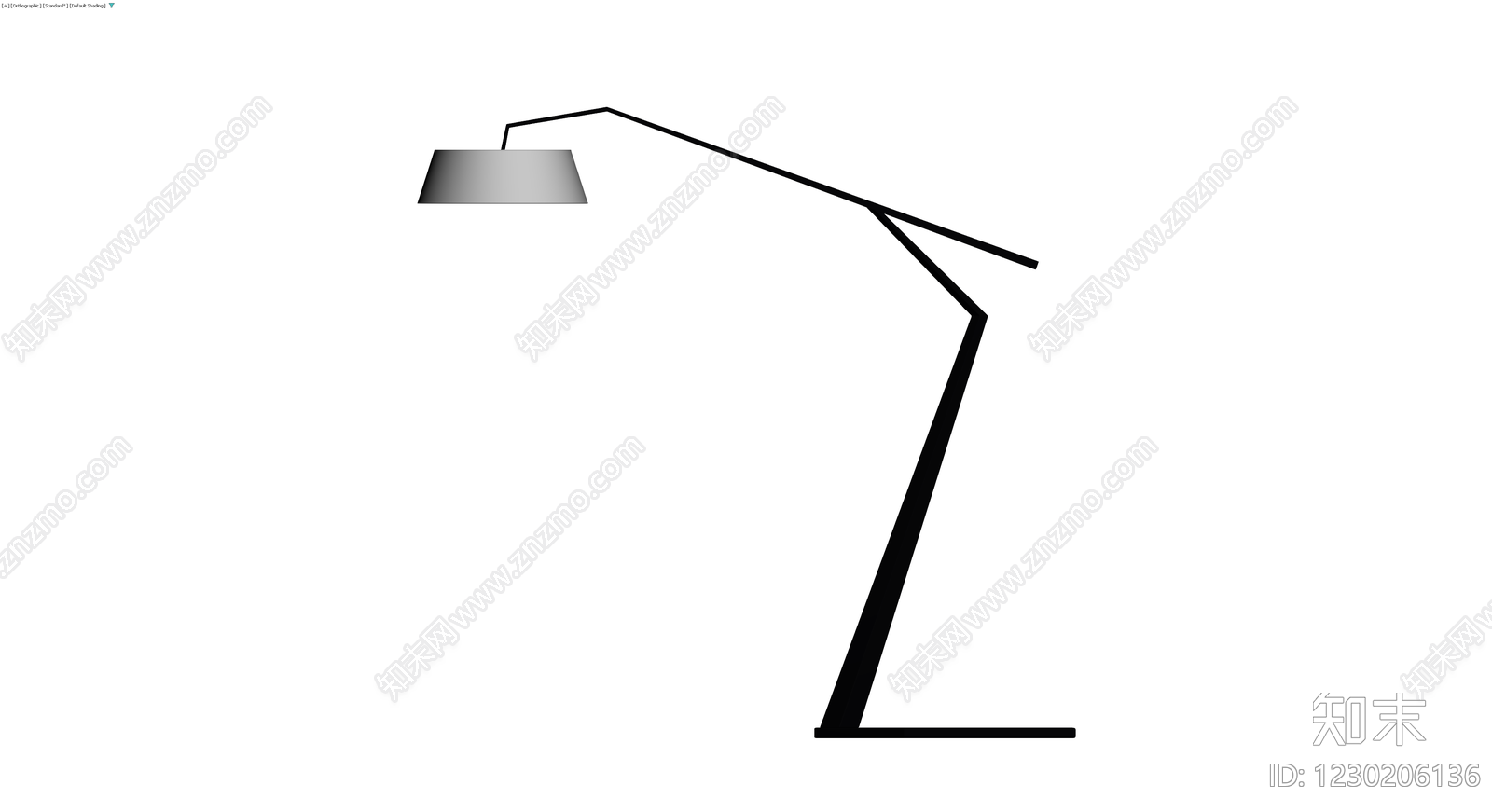 黑色现代落地灯3D模型下载【ID:1230206136】
