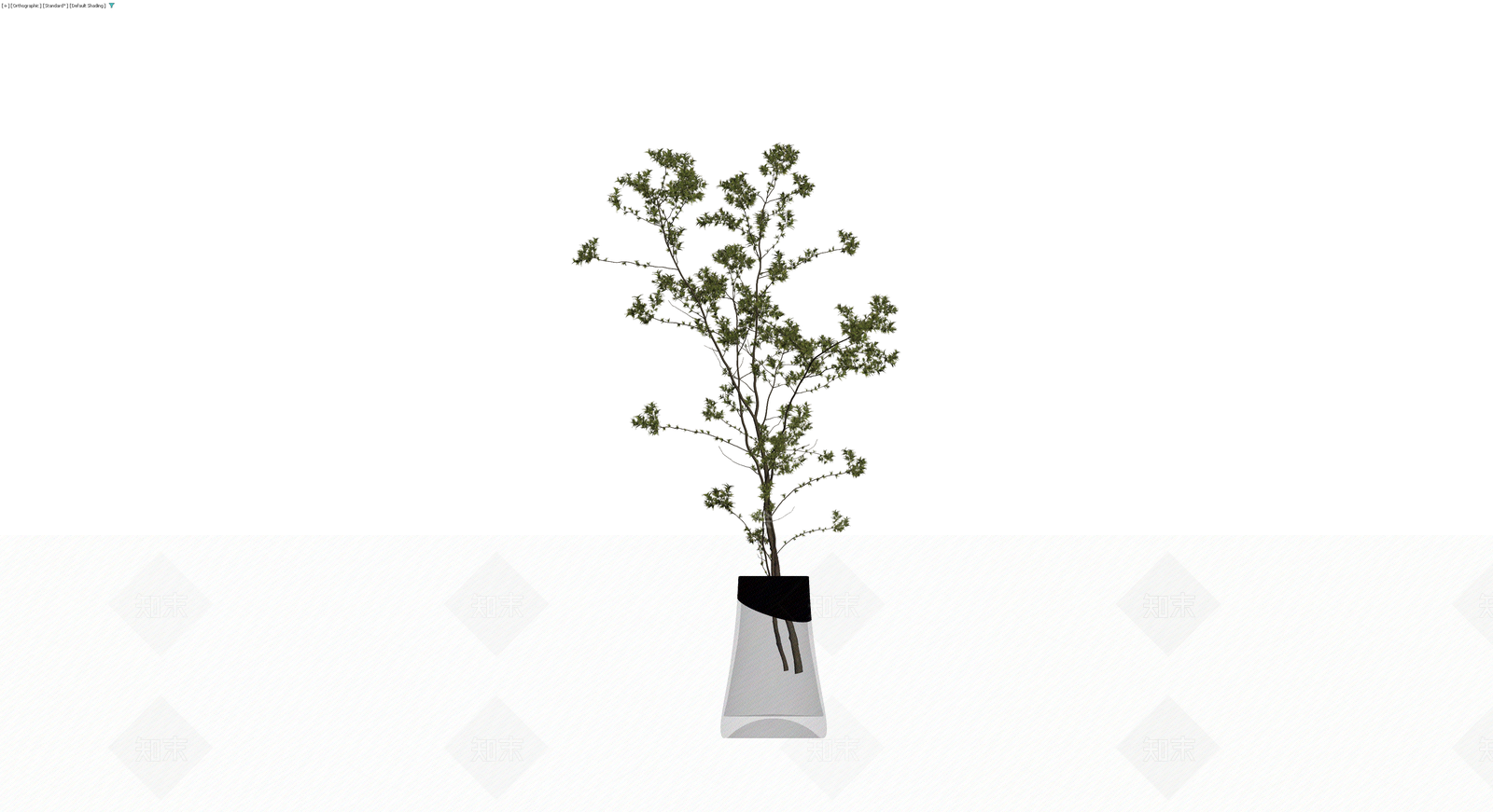 透明花瓶配绿植盆栽3D模型下载【ID:1230578390】