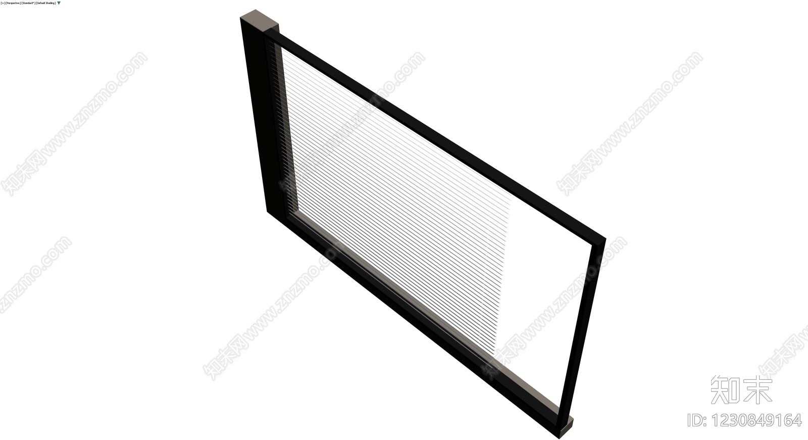 黑色边框百叶窗组件3D模型下载【ID:1230849164】