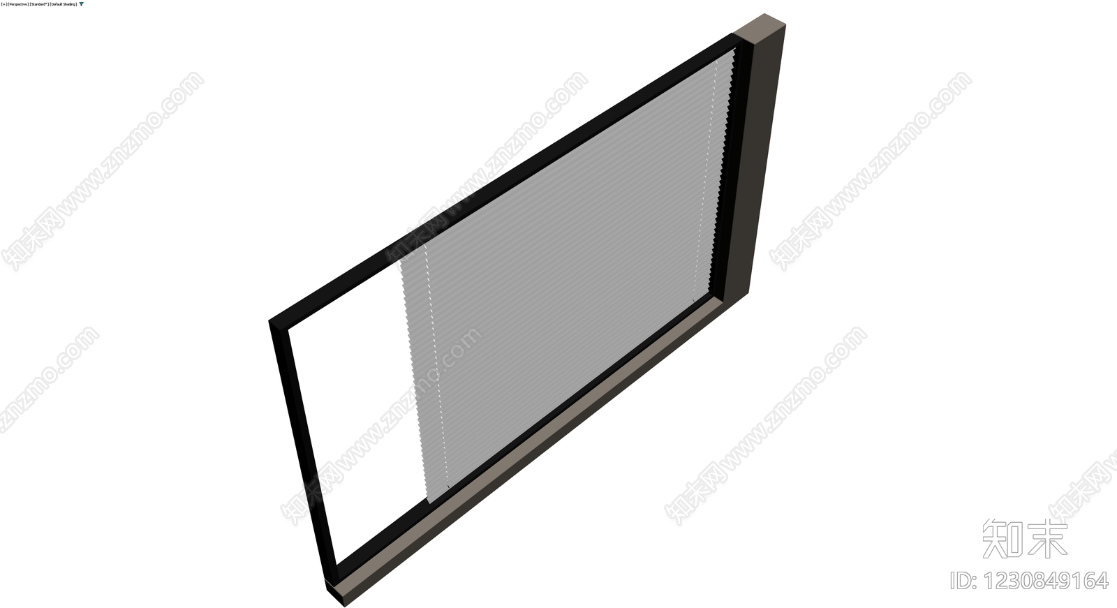 黑色边框百叶窗组件3D模型下载【ID:1230849164】