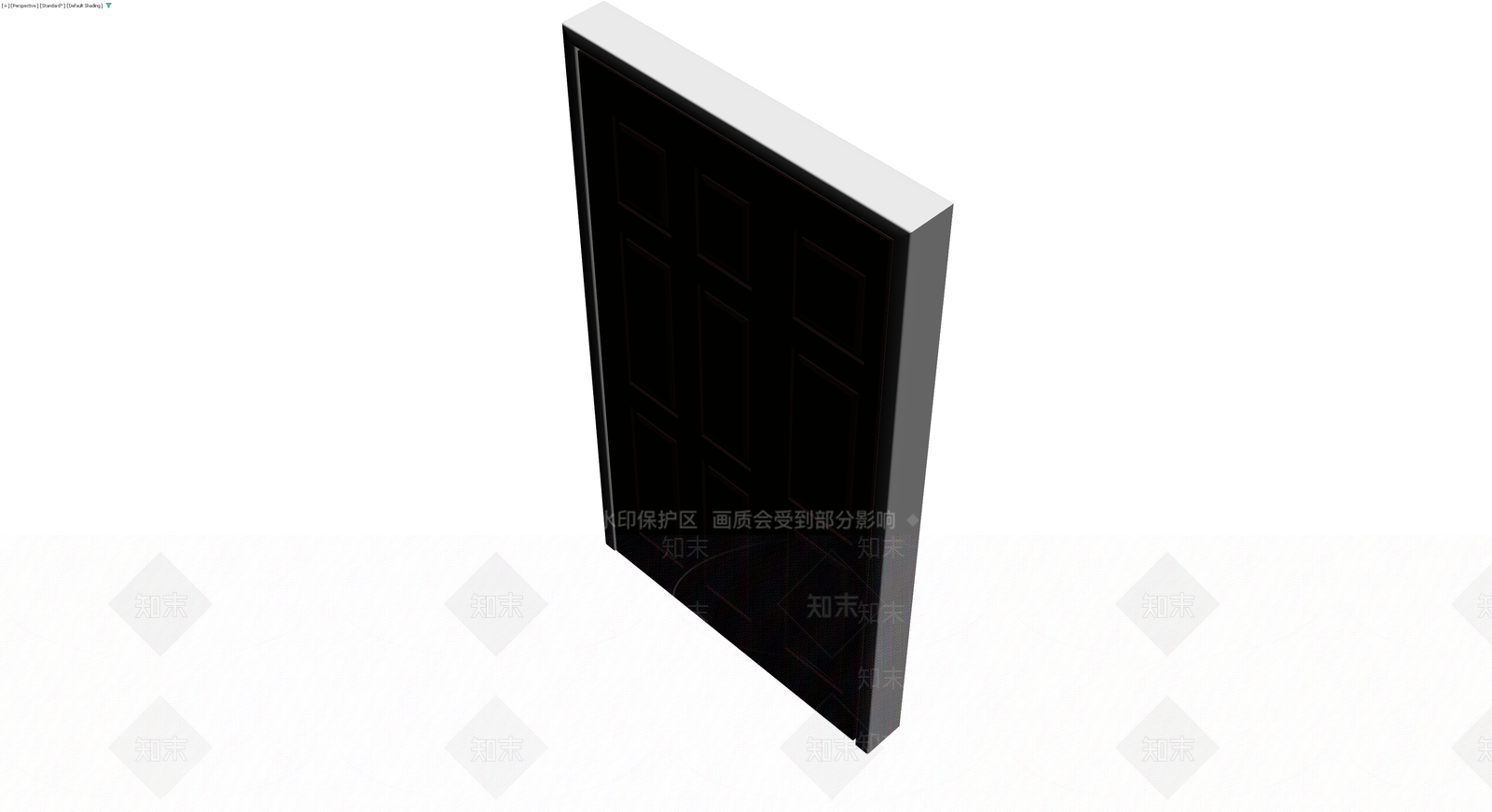 黑色双开入户门组件3D模型下载【ID:1230170460】