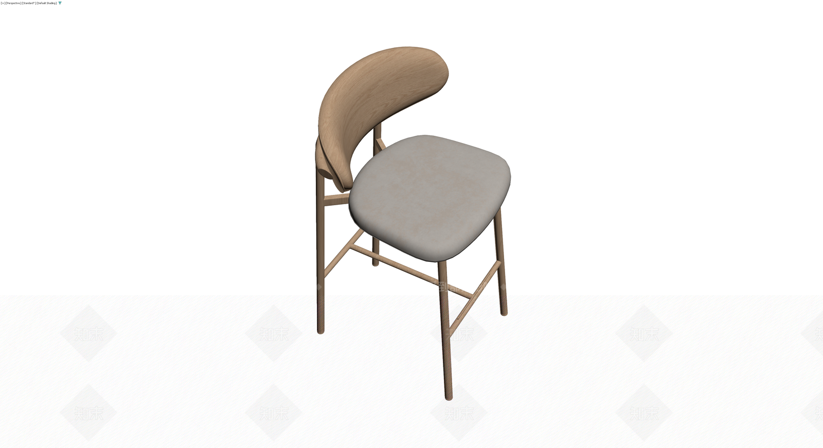 实木框架高脚椅3D模型下载【ID:1230561497】