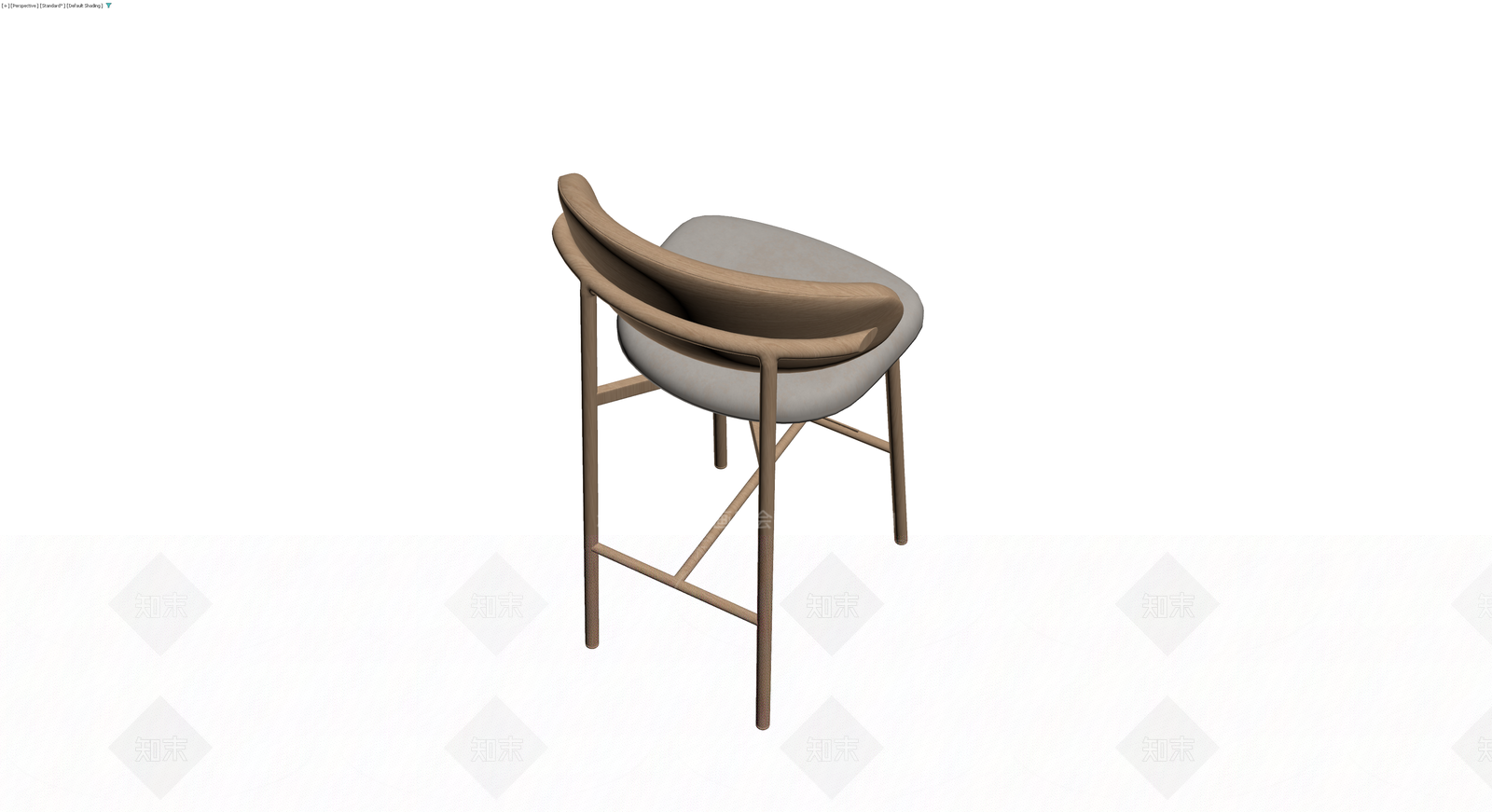 实木框架高脚椅3D模型下载【ID:1230561497】