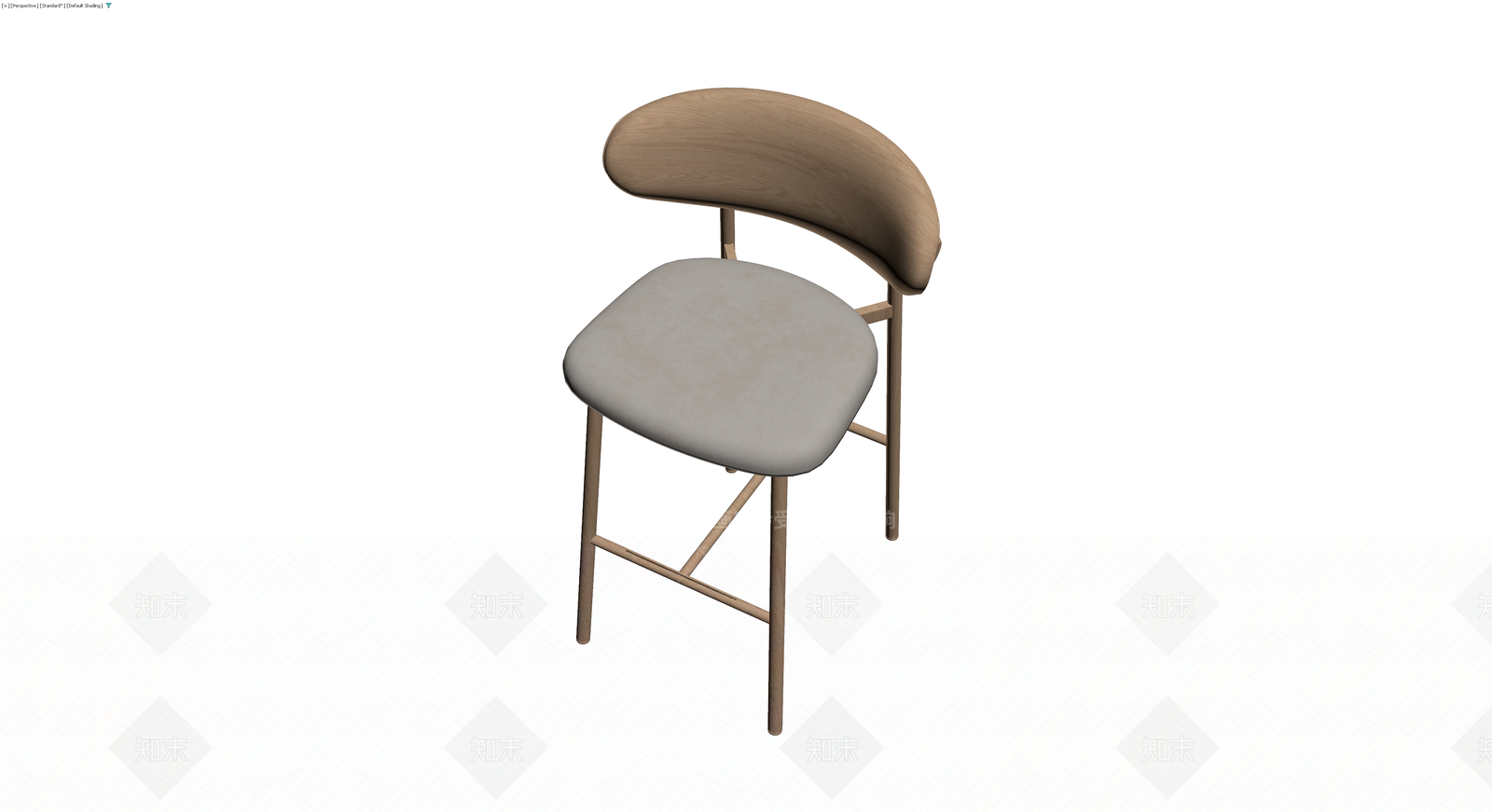 实木框架高脚椅3D模型下载【ID:1230561497】