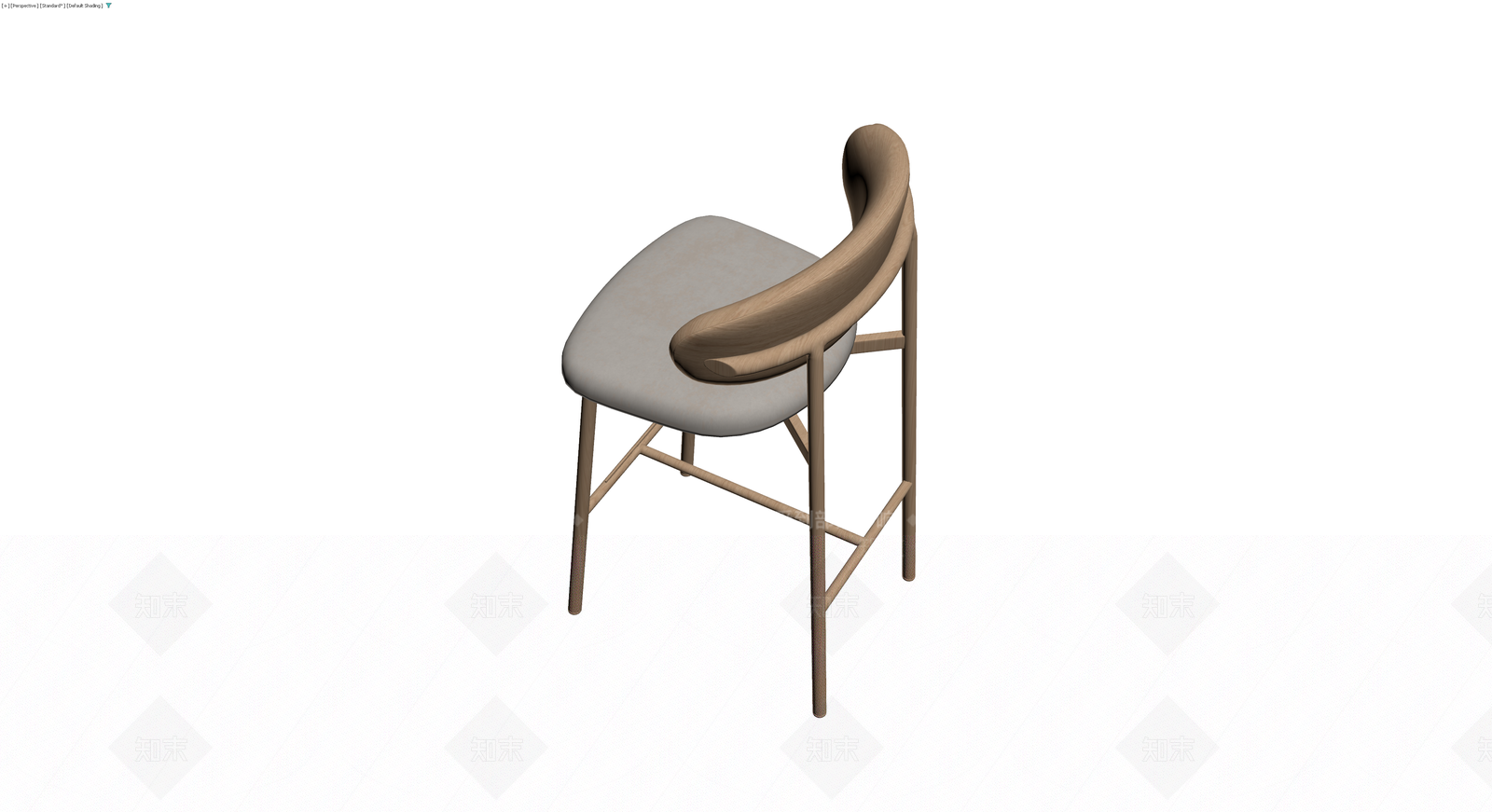 实木框架高脚椅3D模型下载【ID:1230561497】
