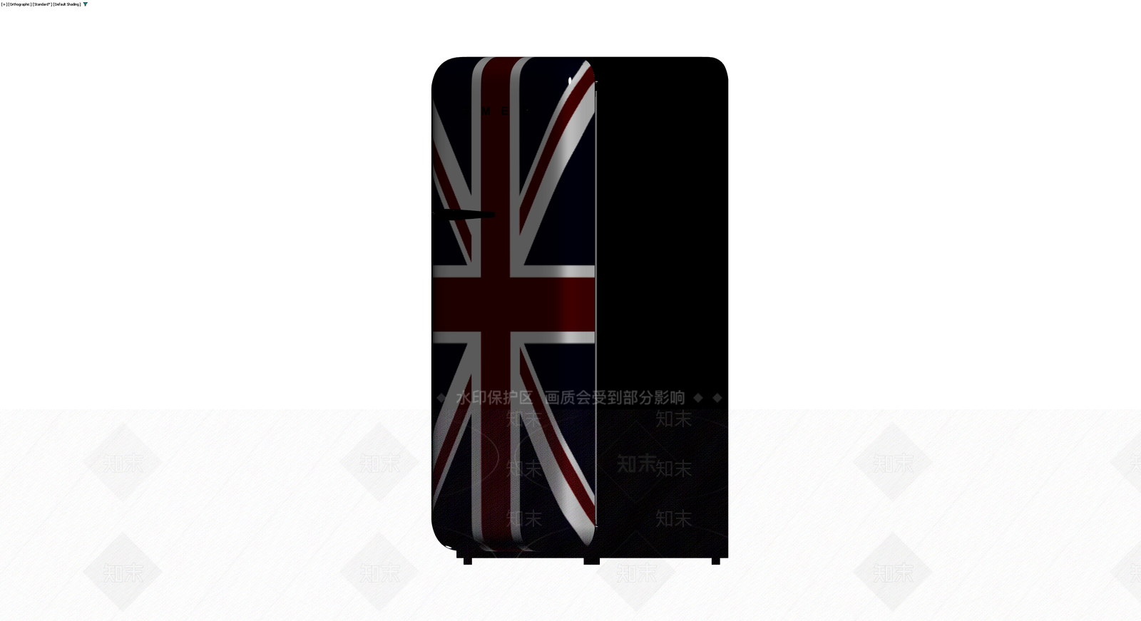 英国国旗图案复古冰箱3D模型下载【ID:1229635748】