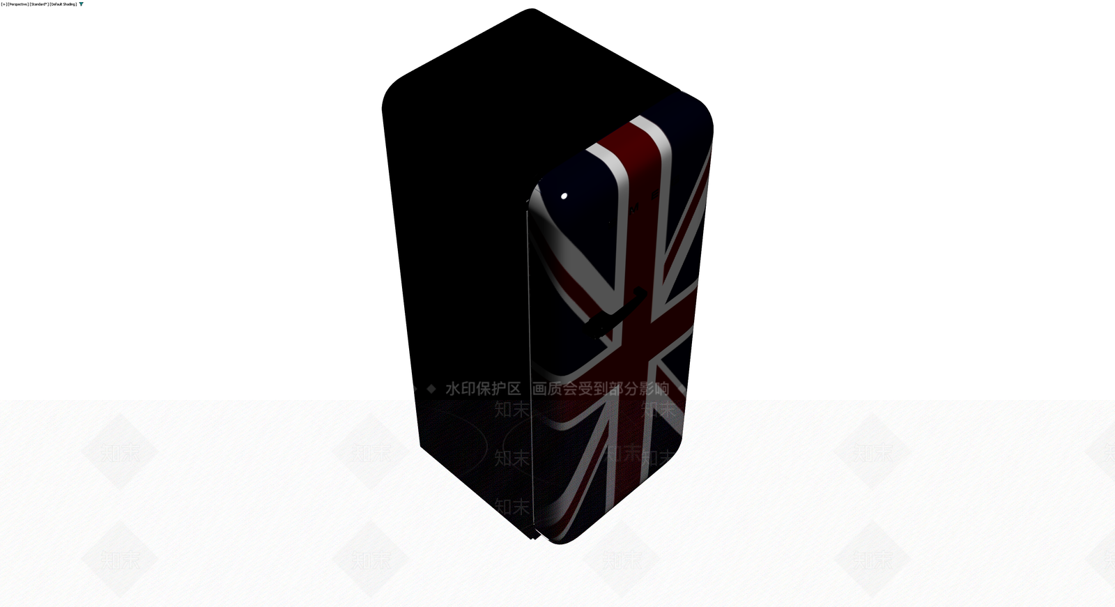英国国旗图案复古冰箱3D模型下载【ID:1229635748】