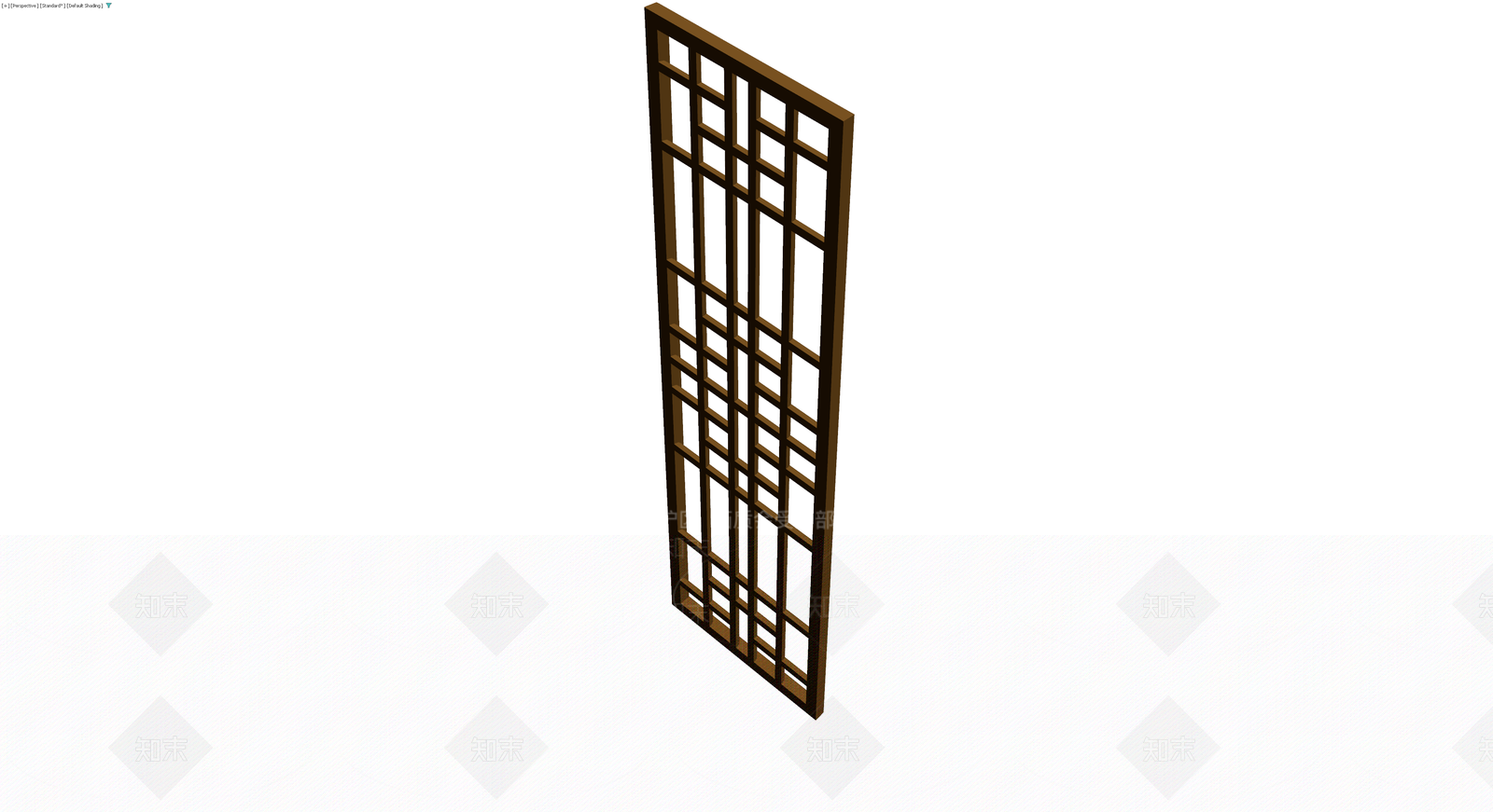 中式木质格栅隔断3D模型下载【ID:1229655950】