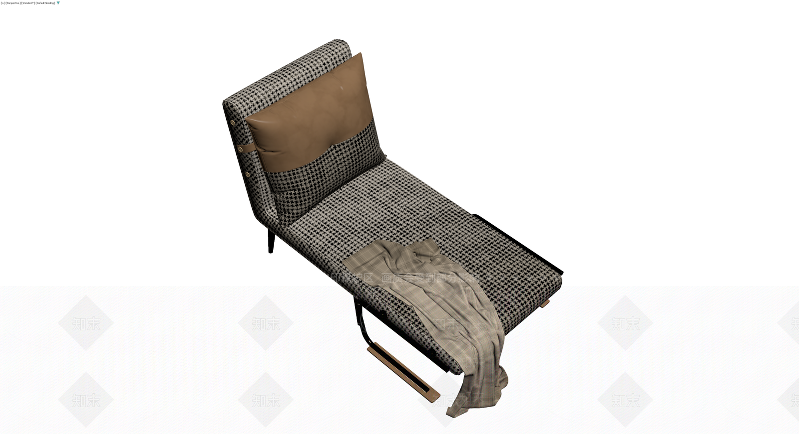 千鸟格单人沙发模型3D模型下载【ID:1230467340】