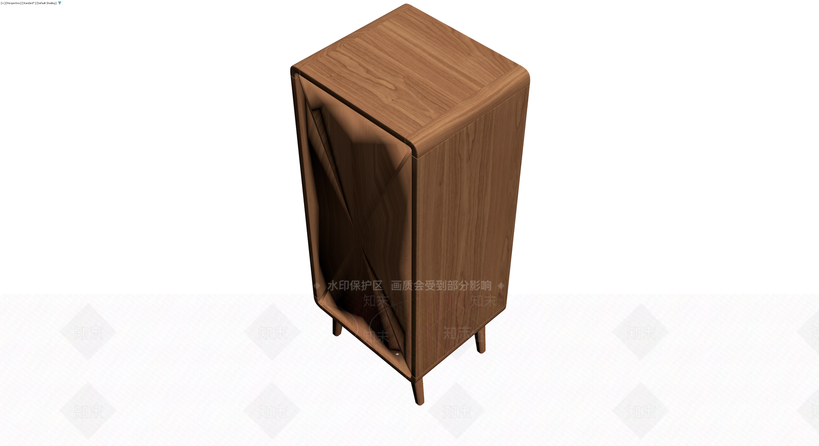 木质三斗柜3D模型下载【ID:1230100439】
