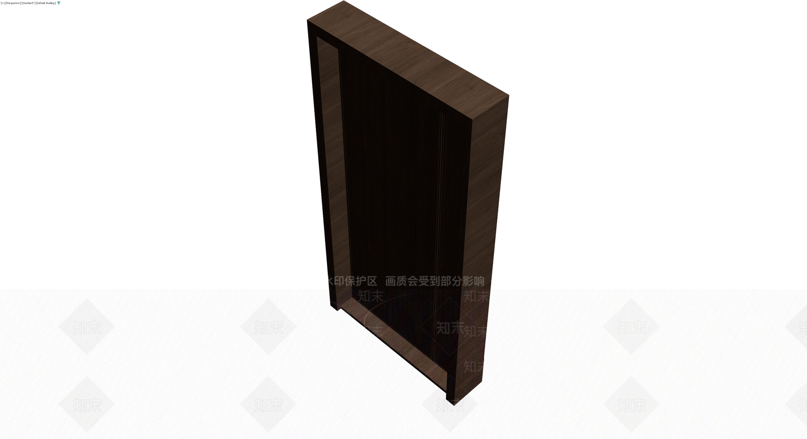 深色木纹双开门立柜3D模型下载【ID:1230103540】
