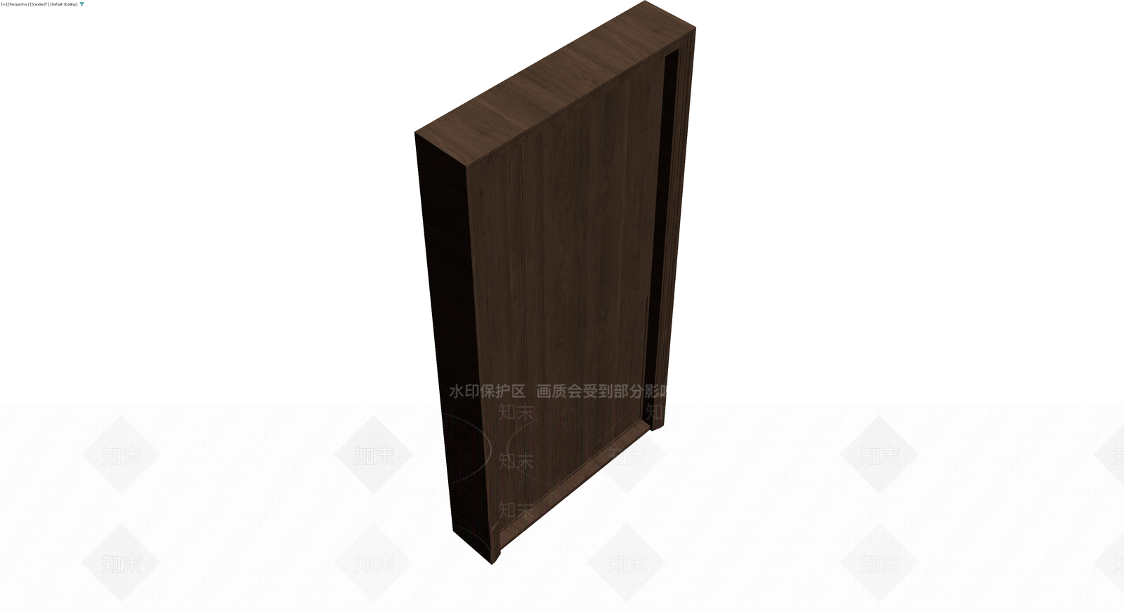 深色木纹双开门立柜3D模型下载【ID:1230103540】