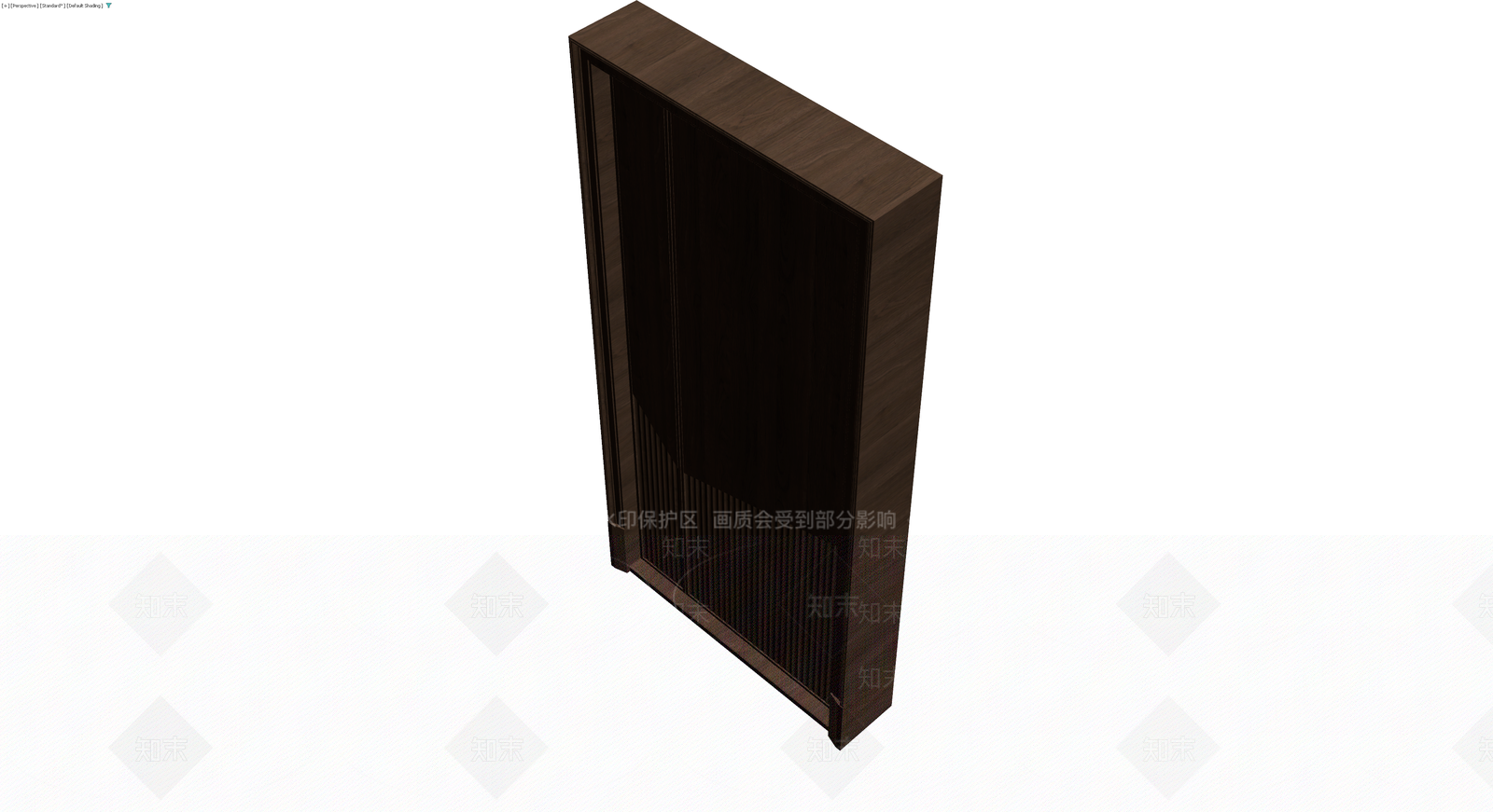 深色木纹双开门立柜3D模型下载【ID:1230103540】