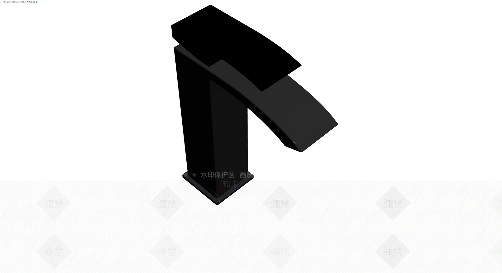 黑色方形瀑布水龙头3D模型下载【ID:1230154627】