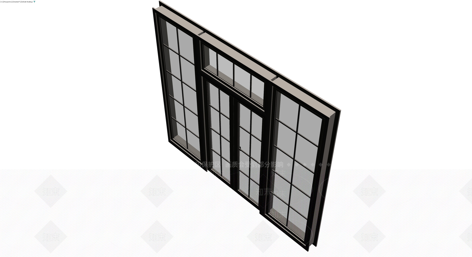 法式双开玻璃门组合3D模型下载【ID:1230105933】