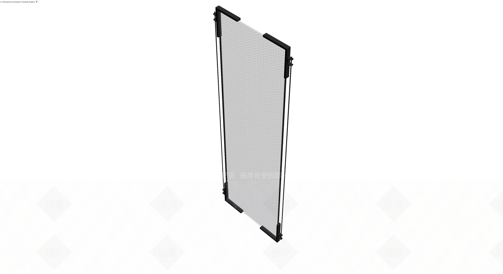 黑框玻璃隔断3D模型下载【ID:1230421596】