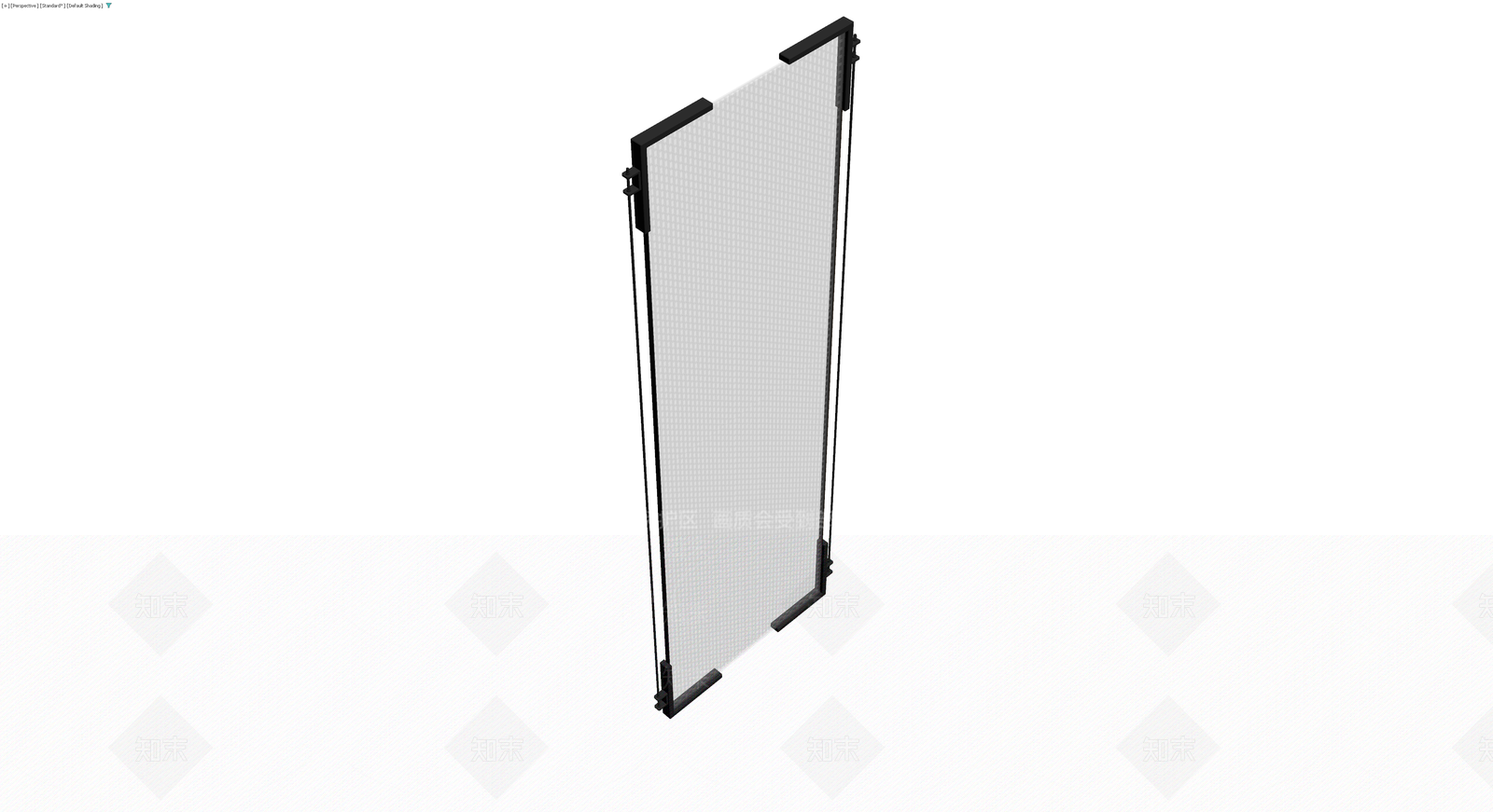 黑框玻璃隔断3D模型下载【ID:1230421596】
