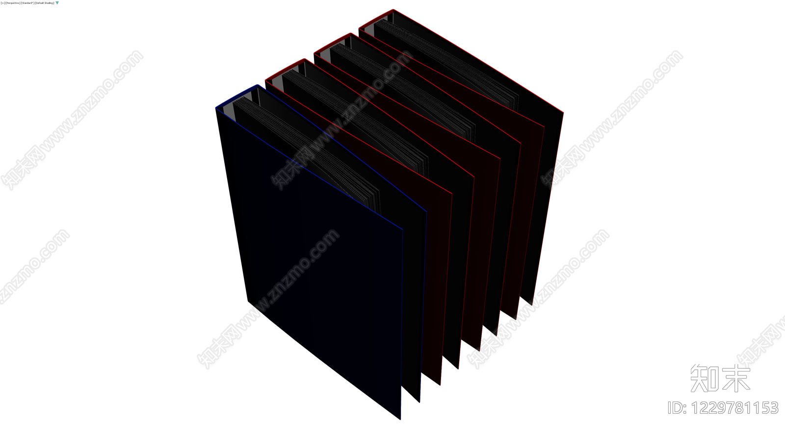 红蓝档案盒组合3D模型下载【ID:1229781153】
