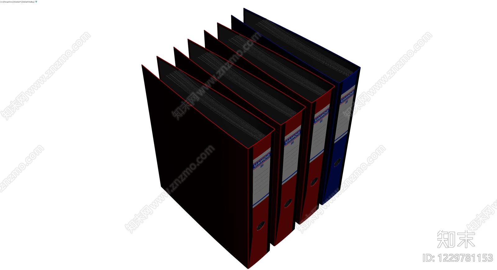 红蓝档案盒组合3D模型下载【ID:1229781153】