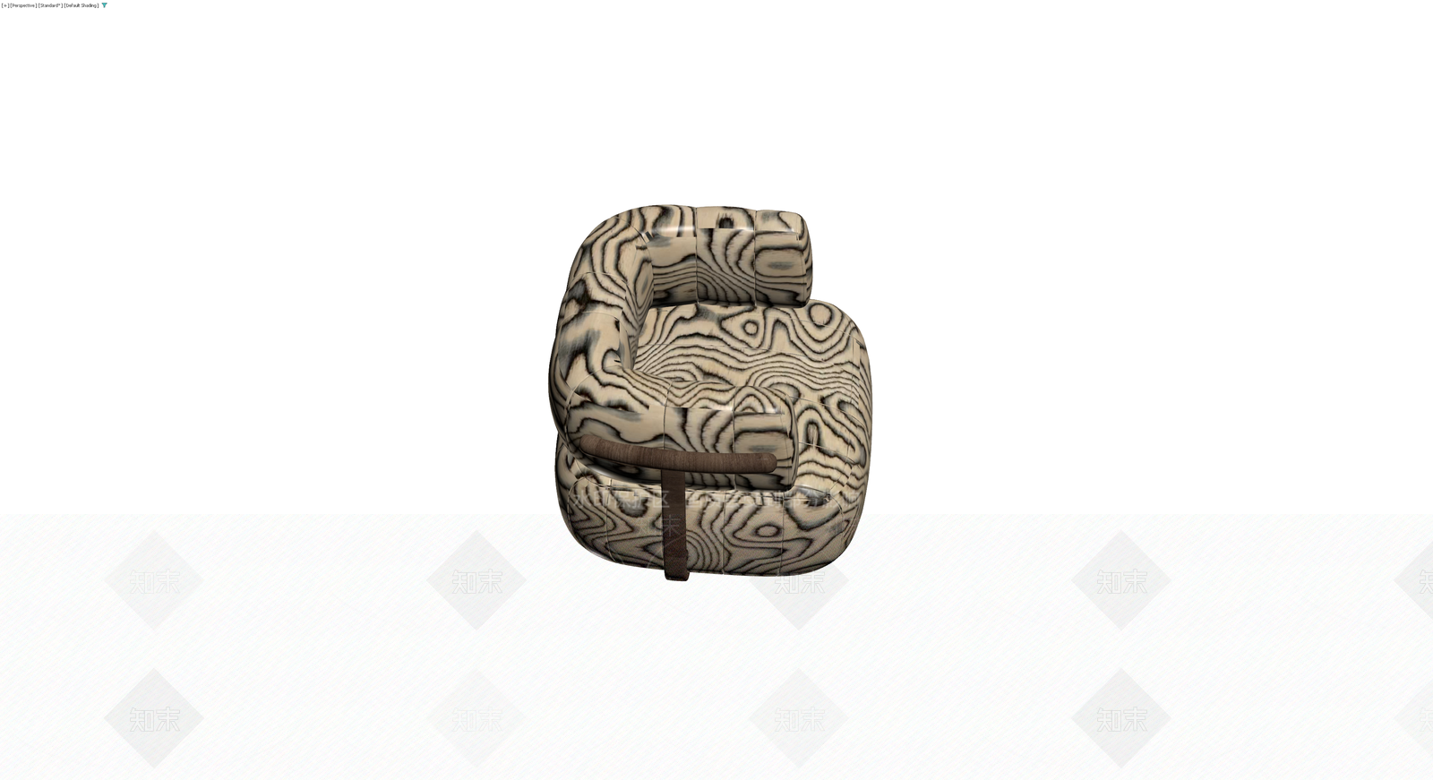 木纹纹理单人沙发3D模型下载【ID:1229851089】