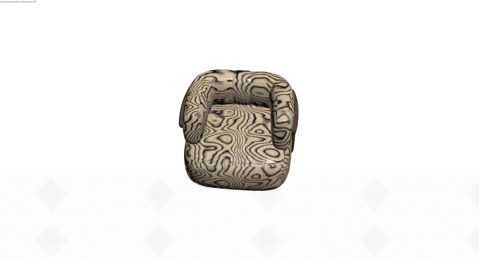 木纹纹理单人沙发3D模型下载【ID:1229851089】