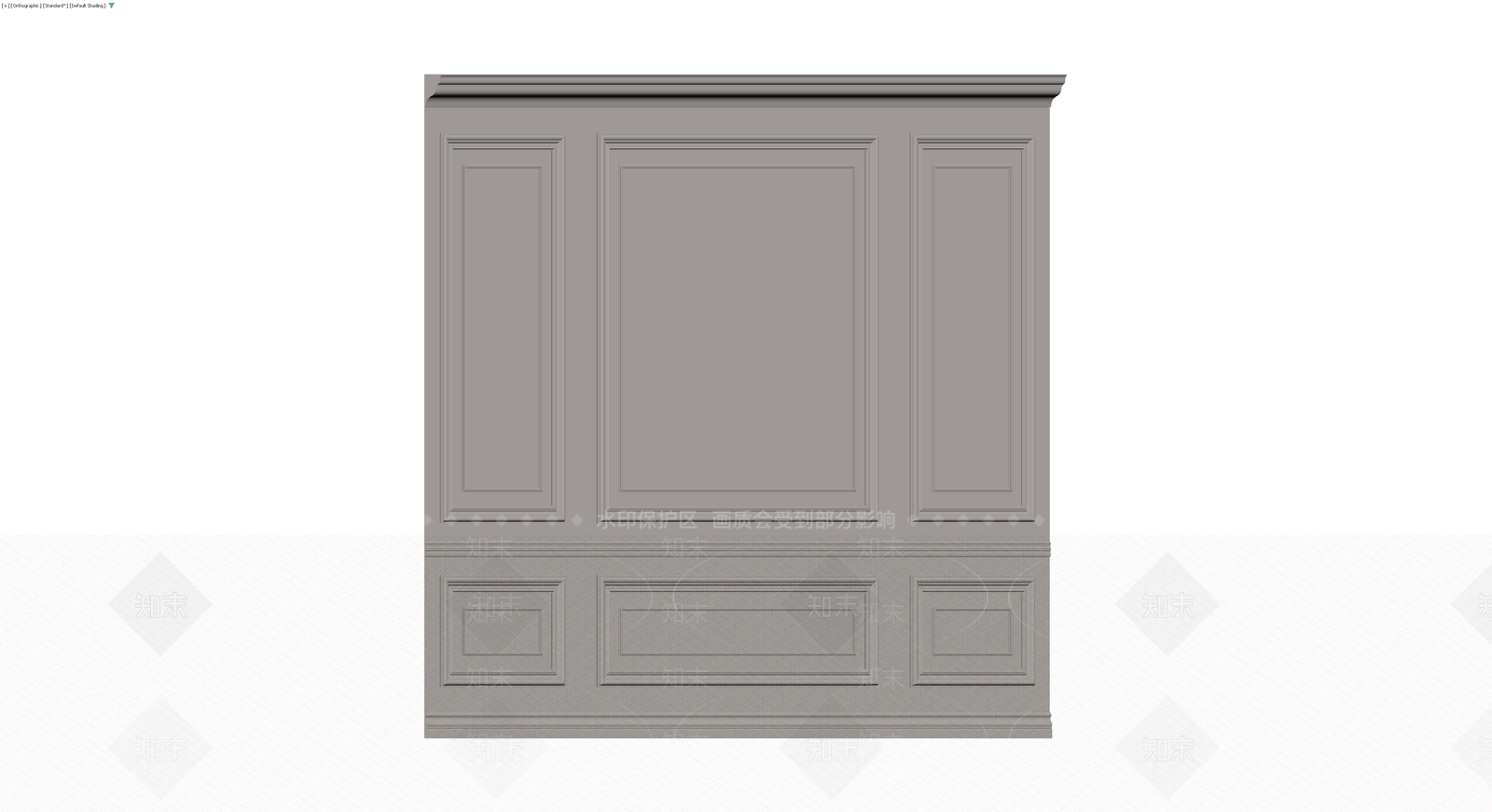 法式护墙板组件3D模型下载【ID:1230542572】
