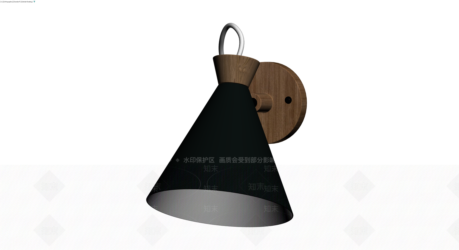木质壁灯（带灯罩）3D模型下载【ID:1230660911】