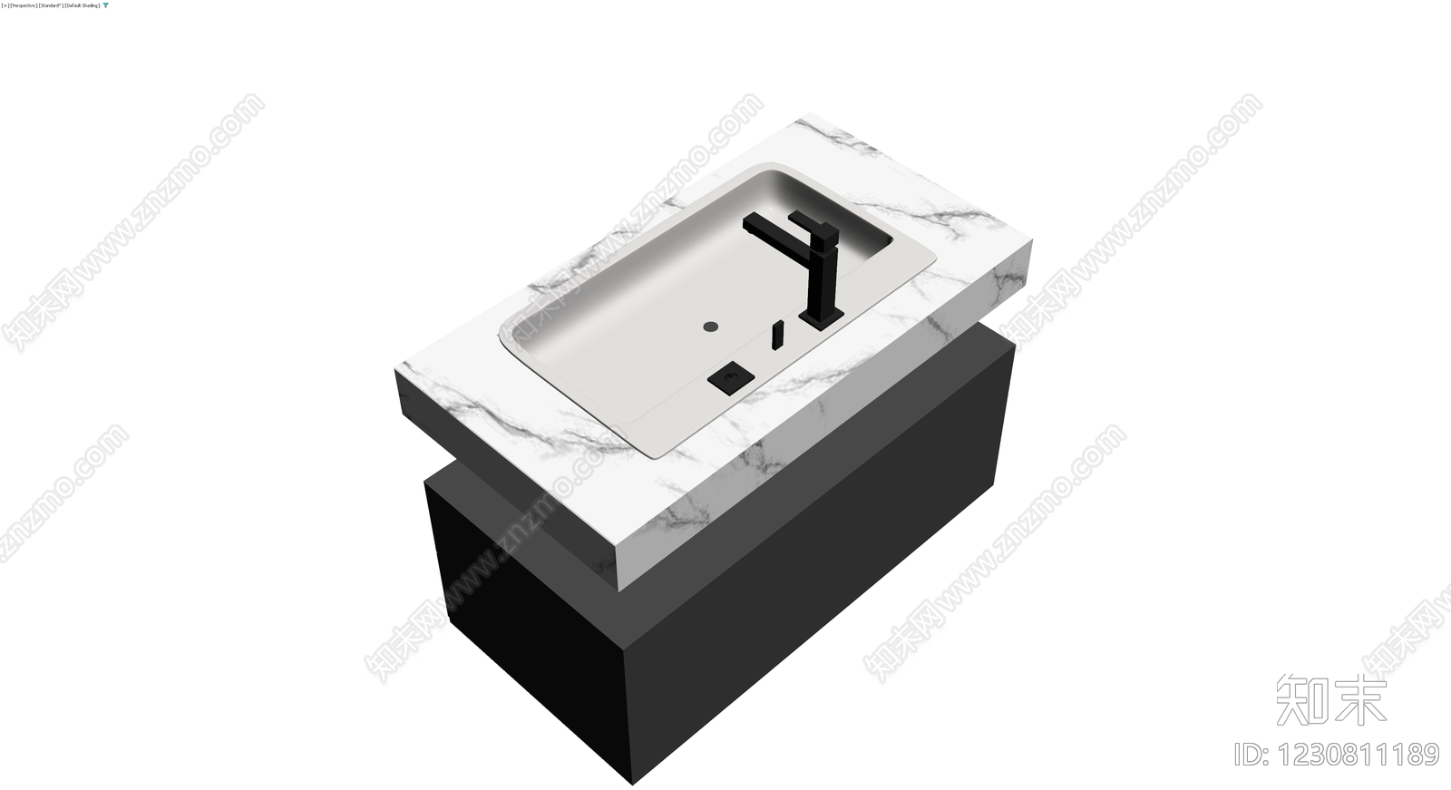 现代大理石浴室柜组合3D模型下载【ID:1230811189】