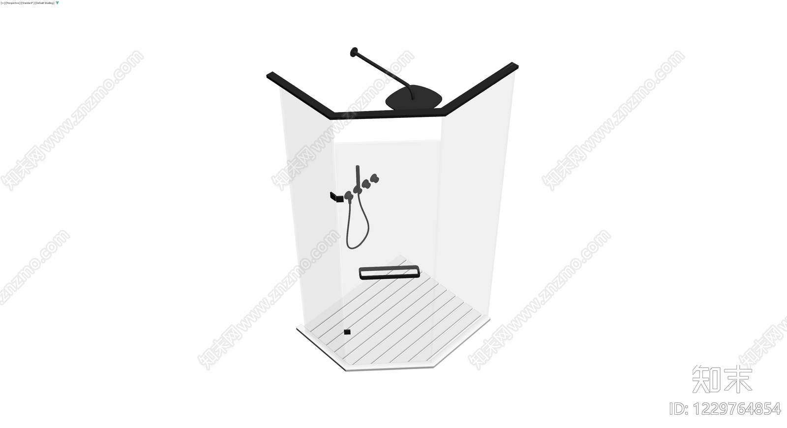 现代淋浴房组件3D模型下载【ID:1229764854】