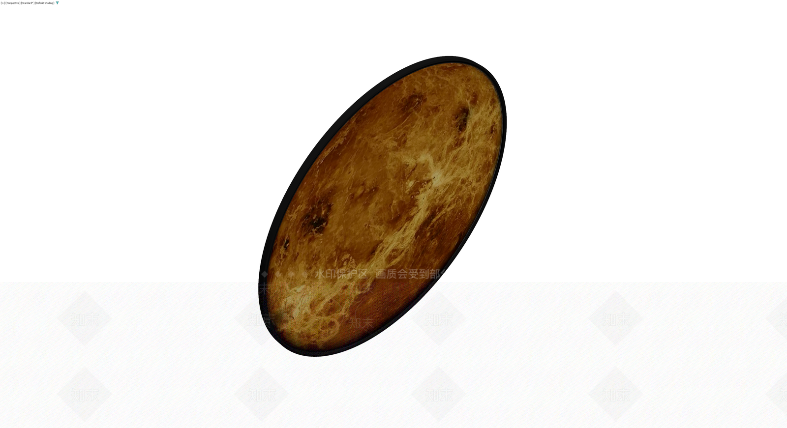 行星纹理椭圆装饰板3D模型下载【ID:1229864476】