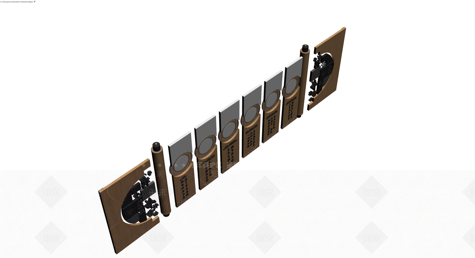 名人语录装饰展板组合3D模型下载【ID:1230642358】