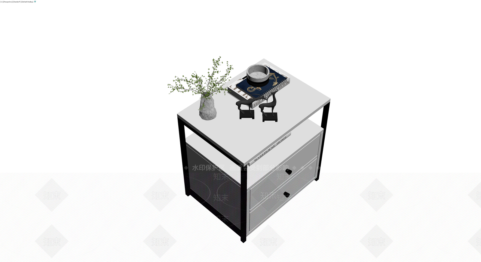 现代风格床头柜组合3D模型下载【ID:1230637063】