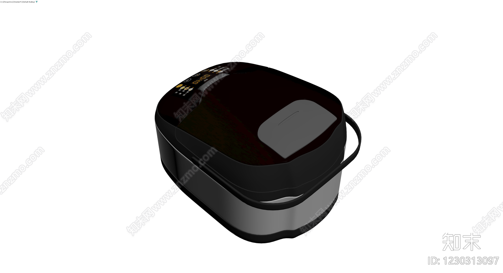 黑灰配色电饭煲3D模型下载【ID:1230313097】